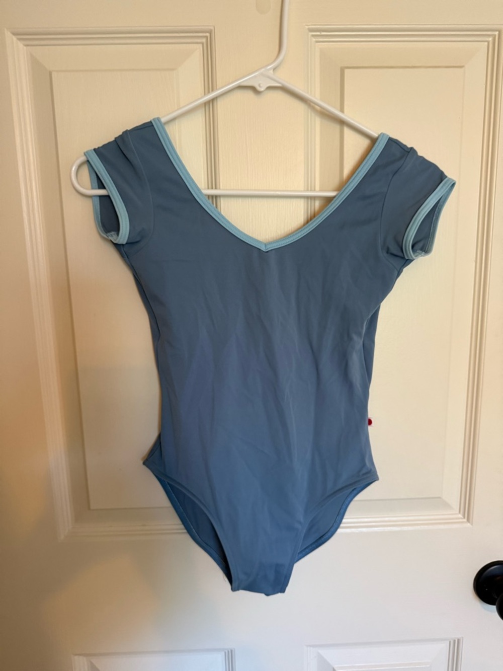 Yumiko blue Leotard with Contrast Trim size small